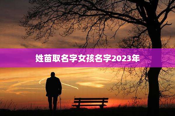 姓苗取名字女孩名字2023年