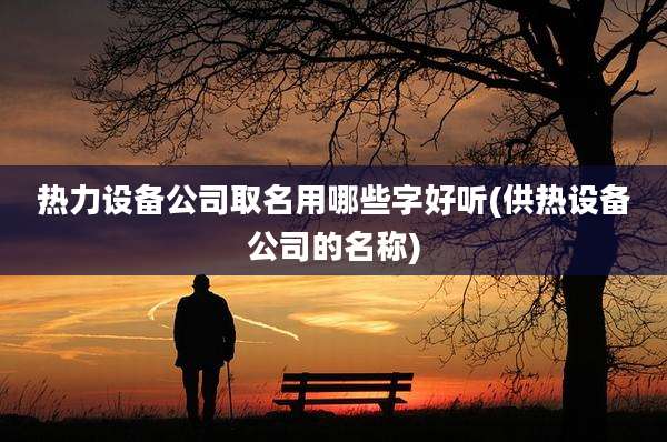 热力设备公司取名用哪些字好听(供热设备公司的名称)
