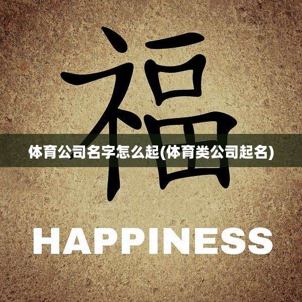 体育公司名字怎么起(体育类公司起名)