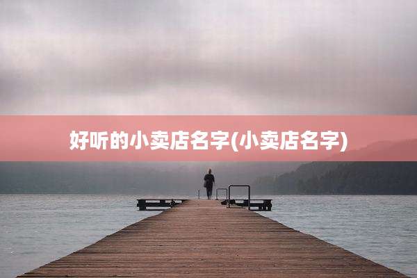 好听的小卖店名字(小卖店名字)