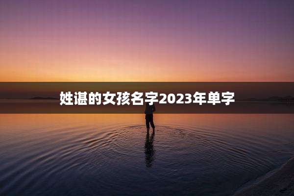 姓谌的女孩名字2023年单字