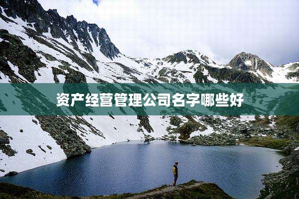 资产经营管理公司名字哪些好
