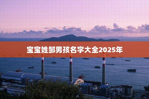 宝宝姓邹男孩名字大全2025年