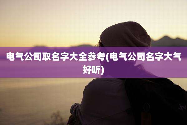 电气公司取名字大全参考(电气公司名字大气好听)
