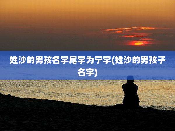 姓沙的男孩名字尾字为宁字(姓沙的男孩子名字)