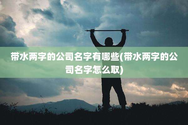 带水两字的公司名字有哪些(带水两字的公司名字怎么取)