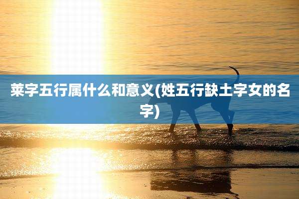 莱字五行属什么和意义(姓五行缺土字女的名字)