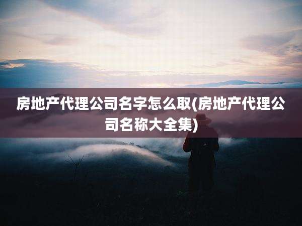 房地产代理公司名字怎么取(房地产代理公司名称大全集)