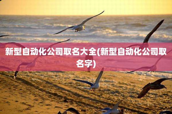新型自动化公司取名大全(新型自动化公司取名字)