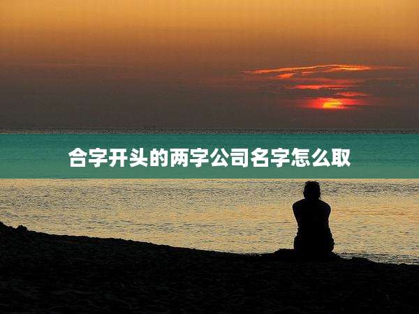 合字开头的两字公司名字怎么取