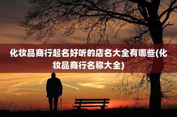 化妆品商行起名好听的店名大全有哪些(化妆品商行名称大全)