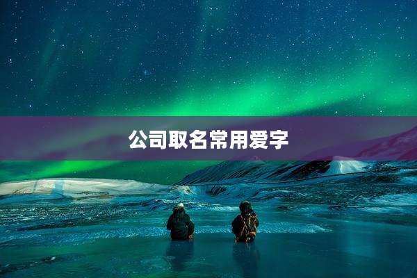 公司取名常用爱字