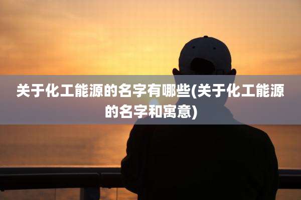 关于化工能源的名字有哪些(关于化工能源的名字和寓意)