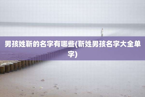 男孩姓靳的名字有哪些(靳姓男孩名字大全单字)