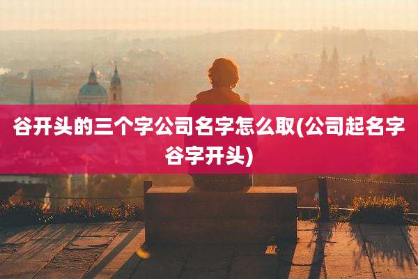 谷开头的三个字公司名字怎么取(公司起名字谷字开头)
