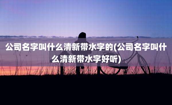 公司名字叫什么清新带水字的(公司名字叫什么清新带水字好听)