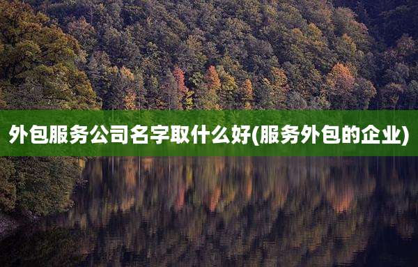 外包服务公司名字取什么好(服务外包的企业)
