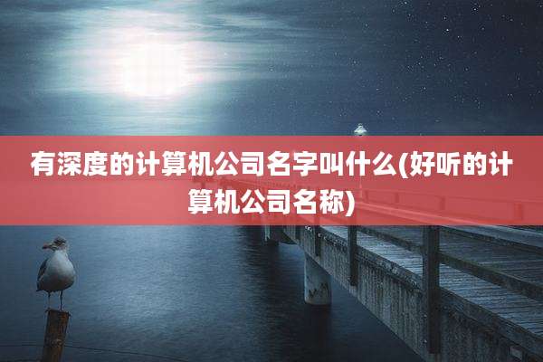 有深度的计算机公司名字叫什么(好听的计算机公司名称)