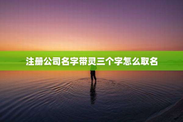 注册公司名字带灵三个字怎么取名