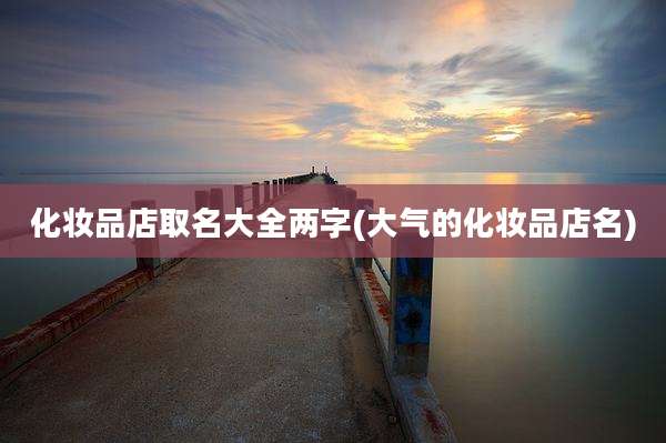化妆品店取名大全两字(大气的化妆品店名)