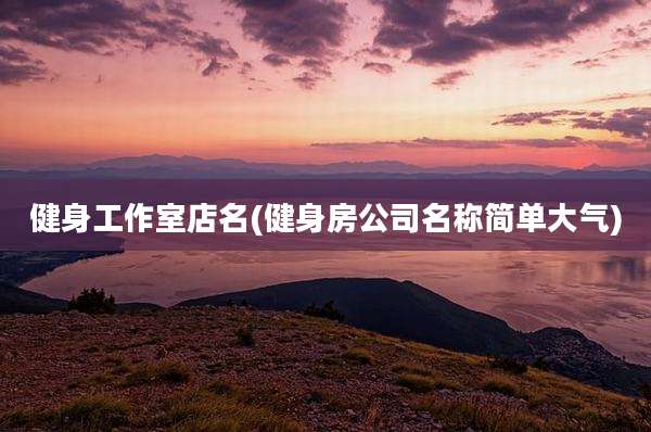 健身工作室店名(健身房公司名称简单大气)