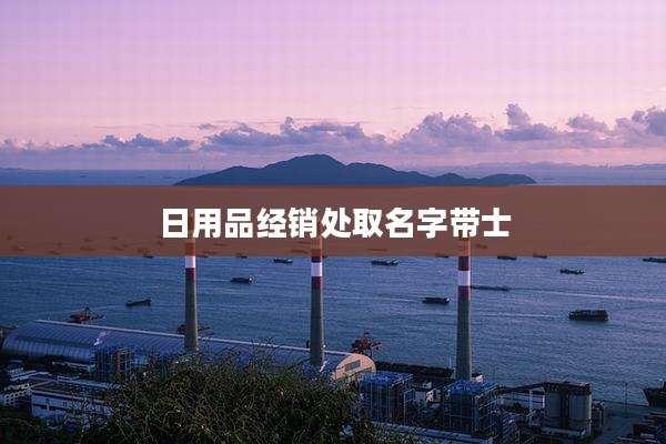 日用品经销处取名字带士