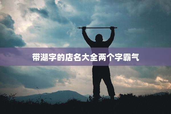 带湖字的店名大全两个字霸气