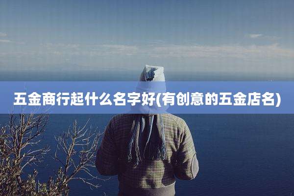 五金商行起什么名字好(有创意的五金店名)