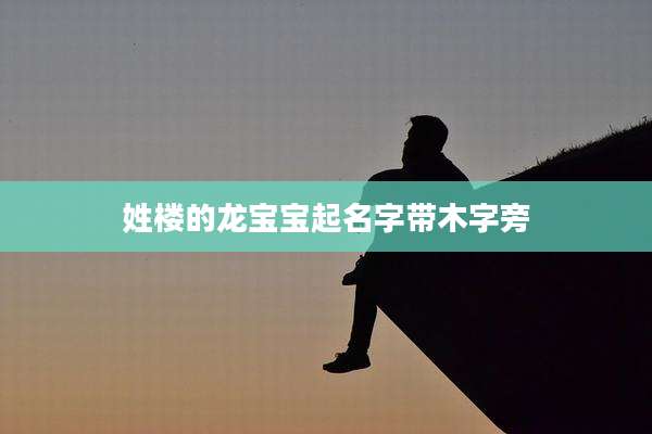 姓楼的龙宝宝起名字带木字旁