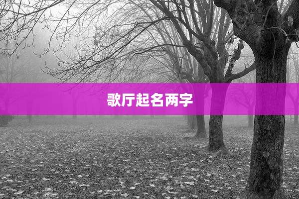 歌厅起名两字
