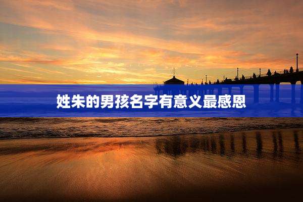姓朱的男孩名字有意义最感恩