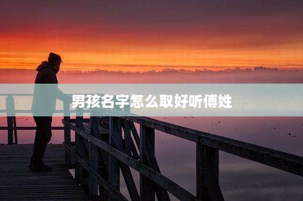 男孩名字怎么取好听傅姓