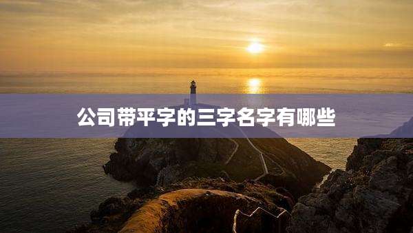 公司带平字的三字名字有哪些