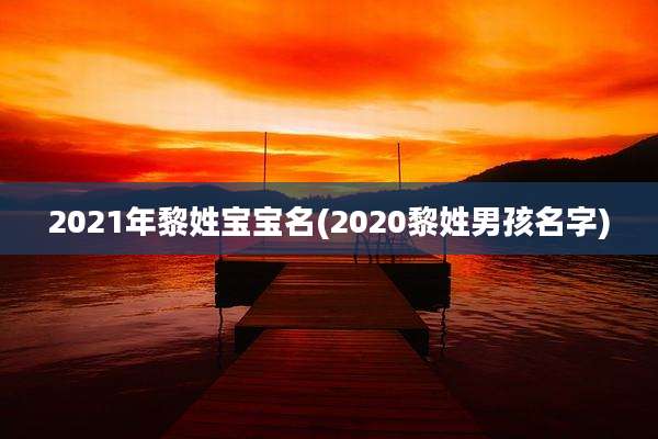 2021年黎姓宝宝名(2020黎姓男孩名字)