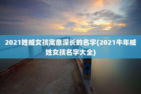 2021姓臧女孩寓意深长的名字(2021牛年臧姓女孩名字大全)