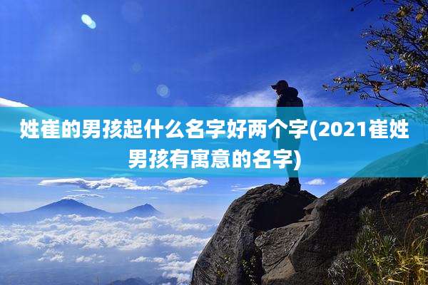 姓崔的男孩起什么名字好两个字(2021崔姓男孩有寓意的名字)