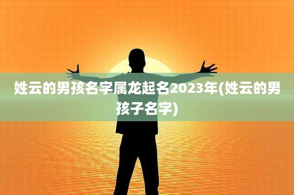 姓云的男孩名字属龙起名2023年(姓云的男孩子名字)