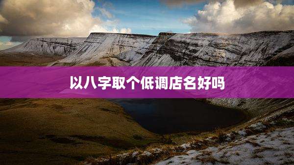 以八字取个低调店名好吗