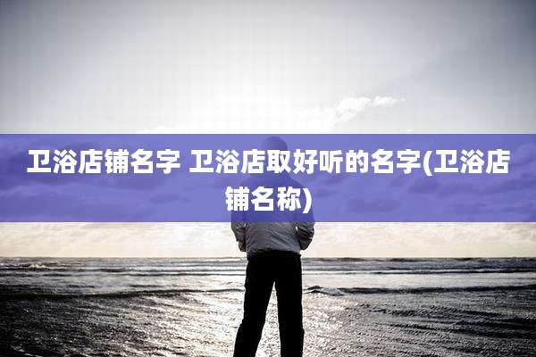 卫浴店铺名字 卫浴店取好听的名字(卫浴店铺名称)