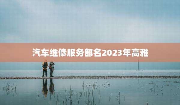 汽车维修服务部名2023年高雅