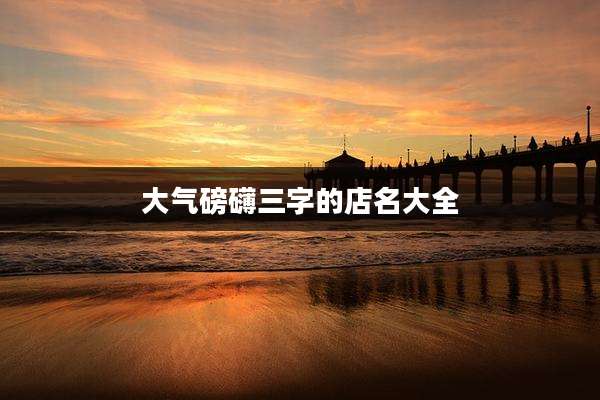 大气磅礴三字的店名大全