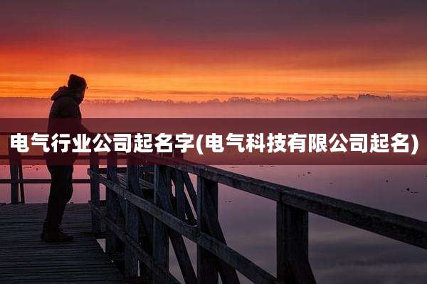 电气行业公司起名字(电气科技有限公司起名)