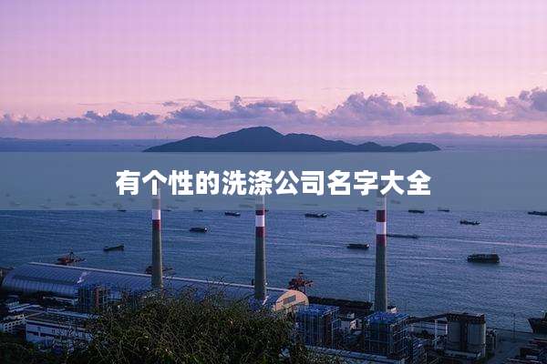 有个性的洗涤公司名字大全