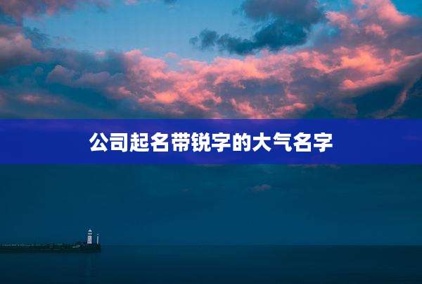 公司起名带锐字的大气名字