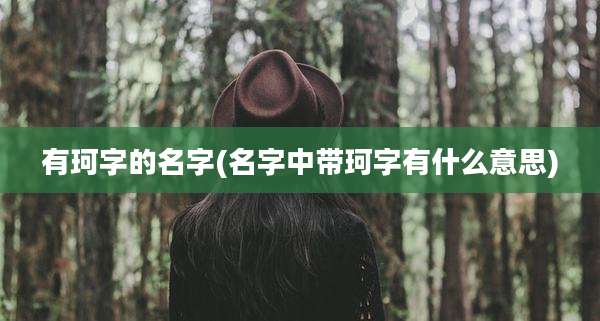 有珂字的名字(名字中带珂字有什么意思)