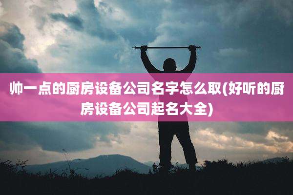 帅一点的厨房设备公司名字怎么取(好听的厨房设备公司起名大全)