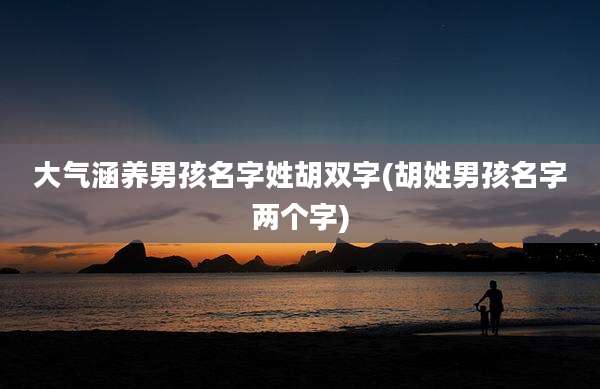 大气涵养男孩名字姓胡双字(胡姓男孩名字两个字)