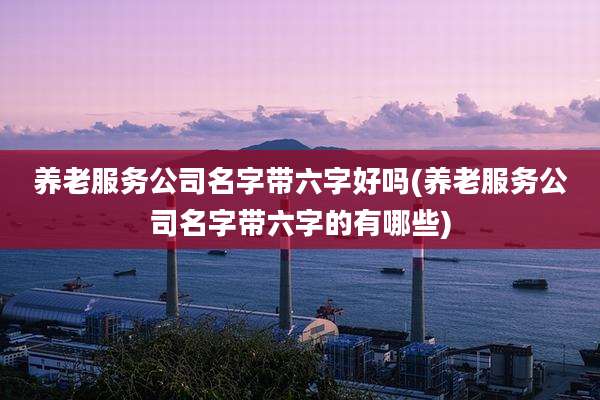 养老服务公司名字带六字好吗(养老服务公司名字带六字的有哪些)