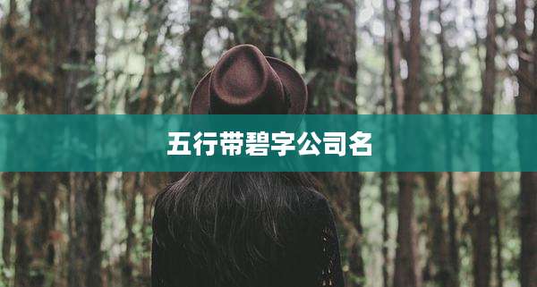 五行带碧字公司名