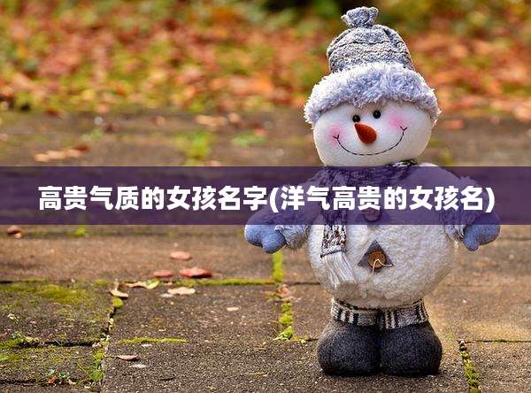 高贵气质的女孩名字(洋气高贵的女孩名)